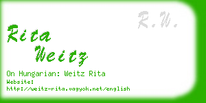 rita weitz business card